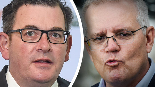 Victorian Premier Daniel Andrews questioned Prime Minister Scott Morrison’s comments about close contact isolation rules.