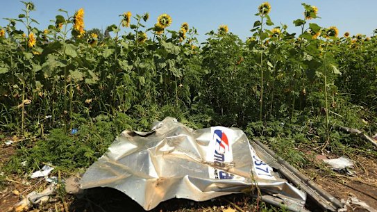 Debris from MH17, which was shot down over Ukraine in 2014.