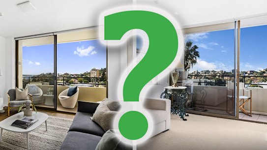 One Double Bay apartment sold for $242,000 more than its neighbour at auction on Saturday.