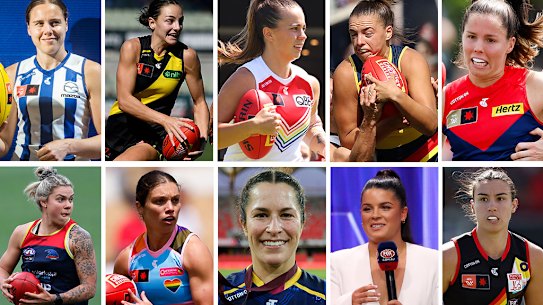 Jasmine Garner, Monique Conti, Chloe Molloy, Ebony Marinoff, Kate Hore, Anne Hatchard, Ally Anderson, Maddy Prespakis and Bonnie Toogood.