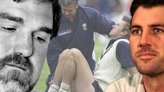 Mike Gatting, Glenn McGrath and Pat Cummins.
