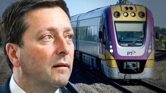 Matthew Guy has promised to slash V/Line train fares if elected.