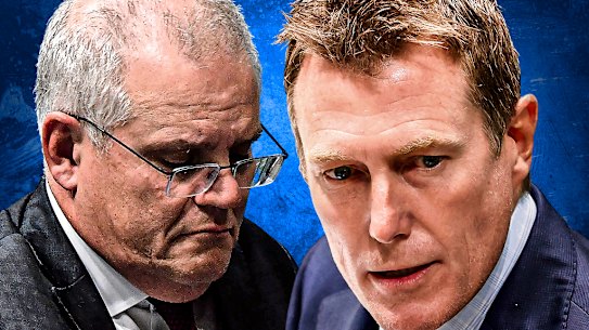 Prime Minister Scott Morrison and Christian Porter.