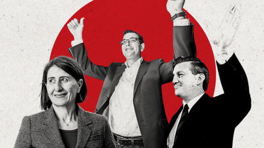 Former NSW premier Gladys Berejiklian, Daniel Andrews and former Victorian premier Jeff Kennett.