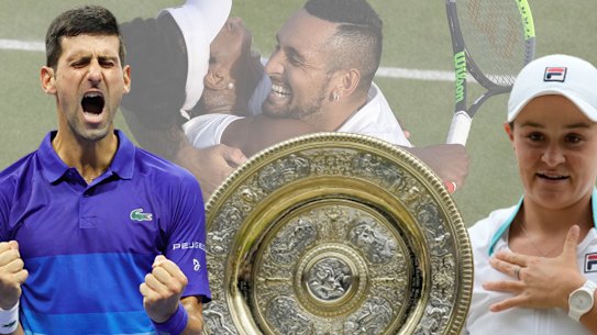 Novak Djokovic, Nick Kyrgios and Ashleigh Barty 