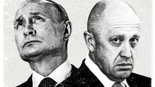Vladmir Putin and Yevgeny Prigozhin. 