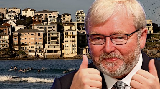Malcolm Turnbull isnt the only form PM to live in Sydney’s Eastern suburbs. Kevin Rudd is North Bondi’s newest resident.