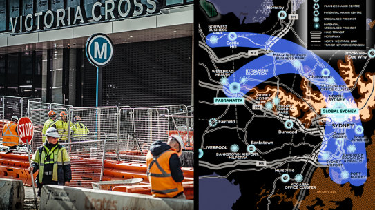 The new Metro overlaps with Sydney’s Global Economic Zone.