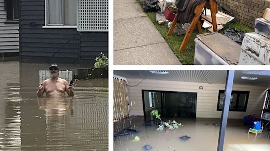 Homepage composite of Brisbane flood damage in February 2022. Floods, flooding, Brisbane, West End.