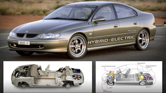 The ECOmmodore hybrid concept Holden and the CSIRO developed promised to use half the fuel as a conventional model but was never put into production. 