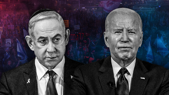 Prime Minister Benjamin Netanyahu of Israel and US President Joe Biden.