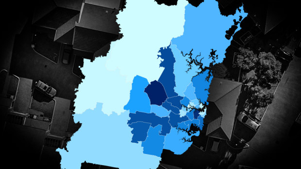 Which Sydney suburbs are bearing the brunt of the population surge?