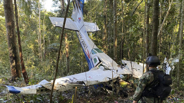 Colombia plane crash kills pilot, sets off search for four missing Indigenous kids