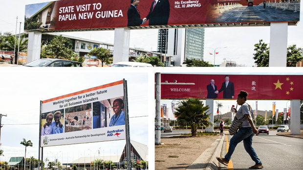 Australia’s arm-wrestle with China is all over the billboards