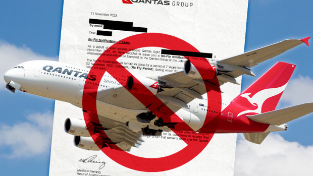 Qantas bans passenger for seven years over touching allegation