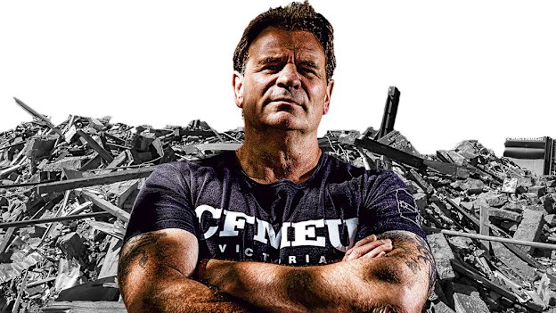 Victorian state construction union secretary John Setka. “90 per cent bluff and 10 per cent bullshit”.