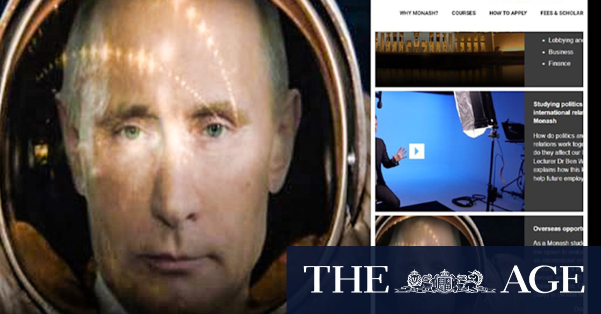 The mysterious case of Vladimir Putin, the spacesuit and the Monash University website - Vimarsana News