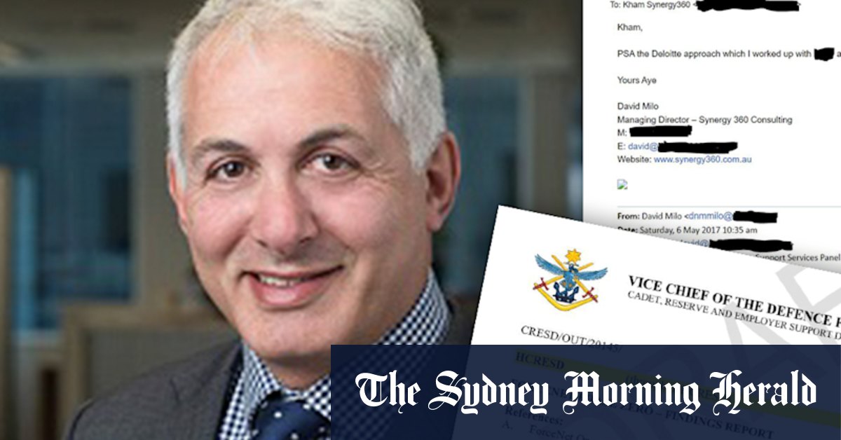 Former Deloitte partner David Milo used confidential Defence documents at his new business, Synergy 360 - Vimarsana News
