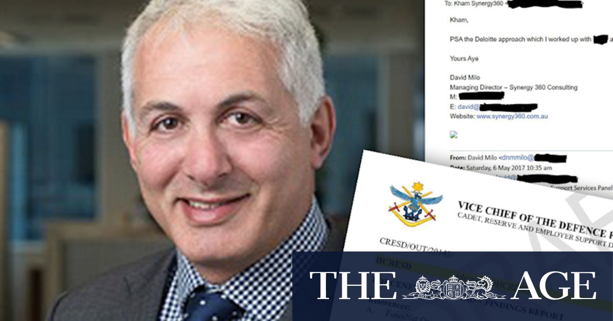 Former Deloitte partner David Milo used confidential Defence documents at his new business, Synergy 360 - Vimarsana News