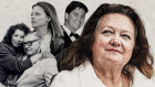 Gina Rinehart family, John Hancock, Bianca Rinehart, Rose Porteous, Lang Hancock. Picture: Supplied