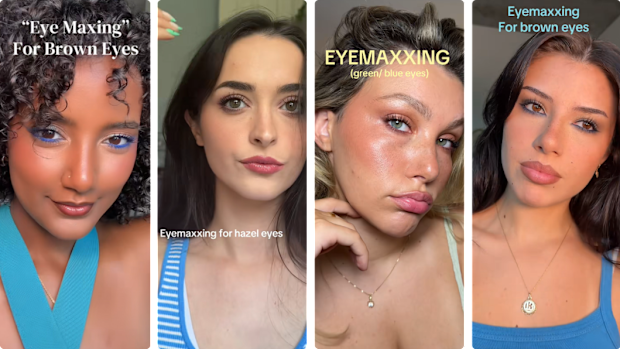 TikTok content creators demonstrating ‘eyemaxxing’
