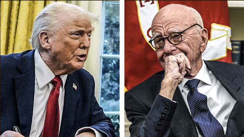 Rupert Murdoch in Oval Office as Trump shakes up trade ties with Mexico, Canada