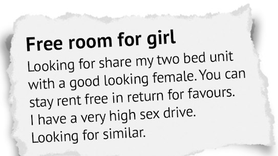 'Sex-for-rent' adverts give vulnerable homeless women a stark choice