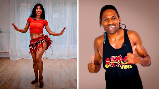 Leilah Isaac and Helio Faria for YouTube dance workouts
