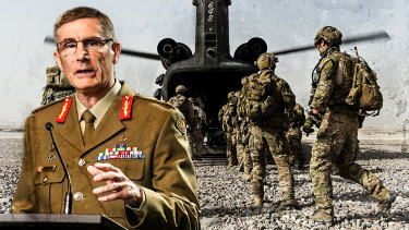 Australia Defence Force chief Angus Campbell responding to the Brereton Report.