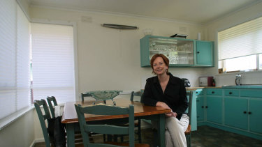 Julia Gillard at home in Altona, 2005.