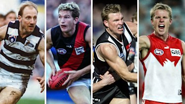 Gary Ablett Sr, James Hird, Nathan Buckley and Ryan OâKeefe.