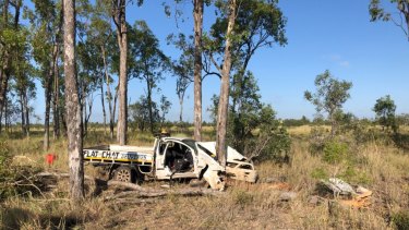 Man escapes crash that splits car in half