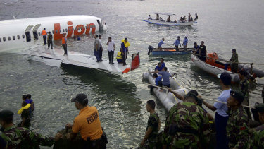 Crash site of the Lion Air plane in Indonesia.