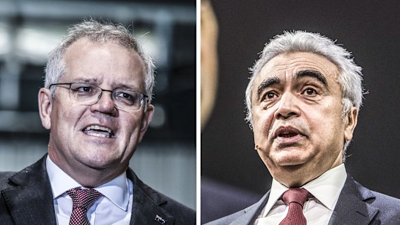 Prime Minister Scott Morrison and the International Energy Agency’s Fatih Birol.