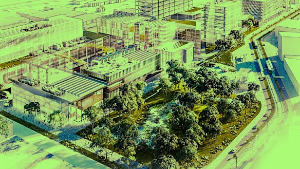 Melbourne University’s planned Fishermans Bend campus.