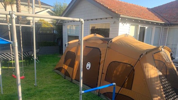 A backyard COVID-19 campout.