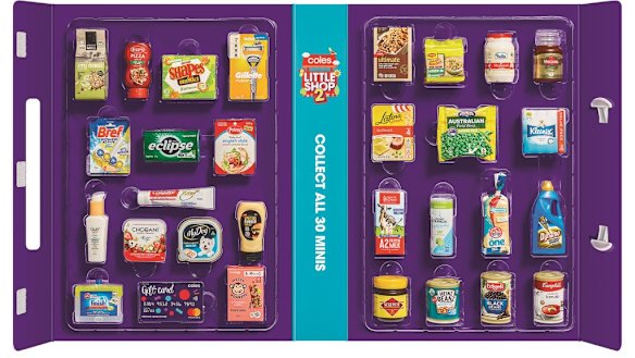 The items in Coles' 2019 Little Shop giveaway. 