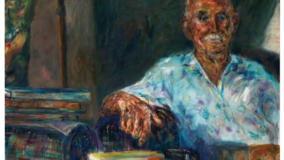 A portrait of Bruce Dawe by artist Sven Roehrs.