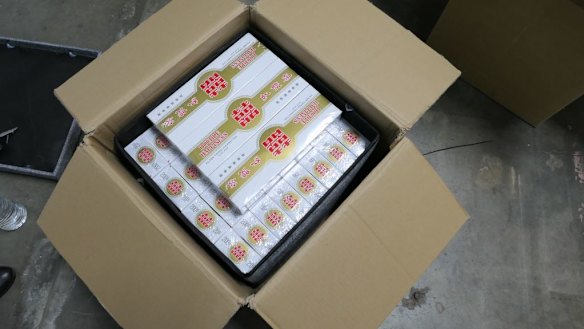 Illegal tobacco bust in Eagle Farm, Brisbane.