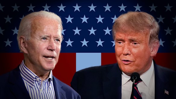 US President Donald Trump and  challenger Joe Biden.