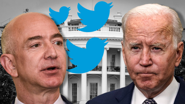 Jeff Bezos and Joe Biden have differing views on the US economy.