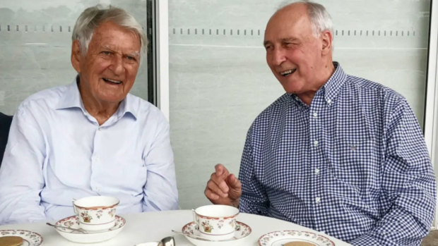 The last photo of Bob Hawke and Paul Keating together.

