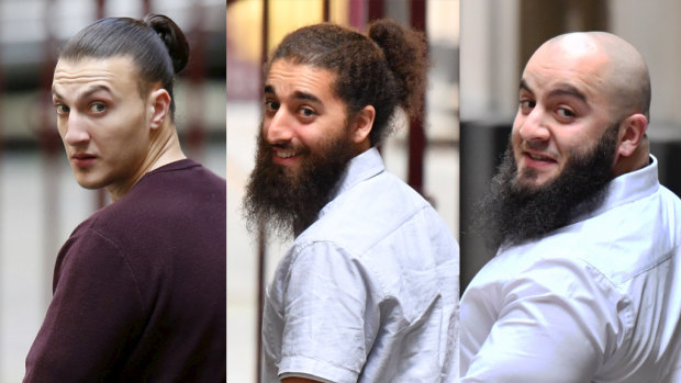Ahmed Mohamed, Abdullah Chaarani and Hatim Moukhaiber have been found guilty of terrorism after they torched a Melbourne mosque in 2016. 