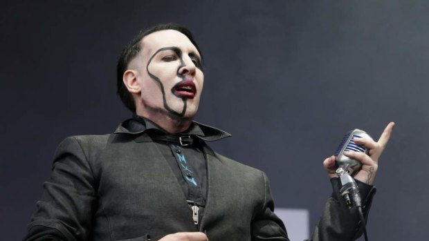 Marilyn Manson performs on stage at the Soundwave hard rock and heavy metal music festival at the Melbourne Showgrounds in 2015.