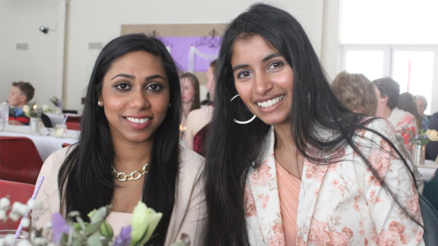 Chathudila Weerasinghe (left) and her friend Ustashia Pillay in 2017.