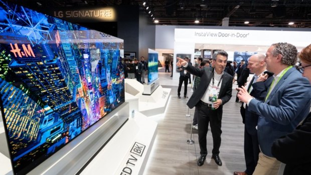 LG's 8K OLED and LCD TVs at CES.