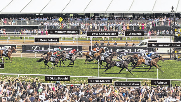 The next lot of horses in the Melbourne Cup running order.