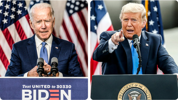 Democratic challenger Joe Biden and President Donald Trump.