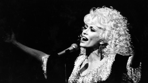 Dolly Parton at the Sydney Entertainment Centre in 1987.
