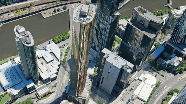 The Prima Pearl tower (centre) on Queens Bridge Street in Southbank.